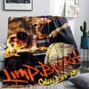 1PC Limp Bizkit Print Flannel Blanket, High Quality Comfortable for All Seasons, Home Decor, Warmth and Comfort, Perfect for Christmas Gifts