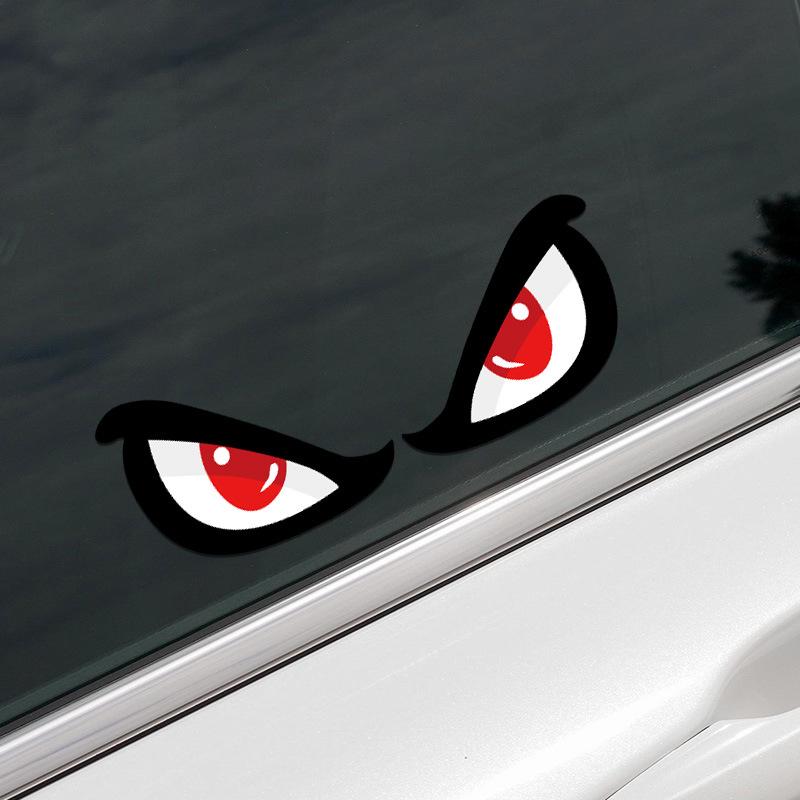 Creative Eye Car Sticker: Personality Decor for Scratch Cover on Car Body, Tail, or Window. Also for Electric Motorcycle.