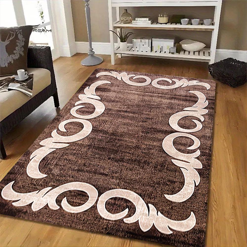 Wooden Wall Paneling Texture Decoration,Carpet,Living Room,Bedroom, Non-slip,Square rug