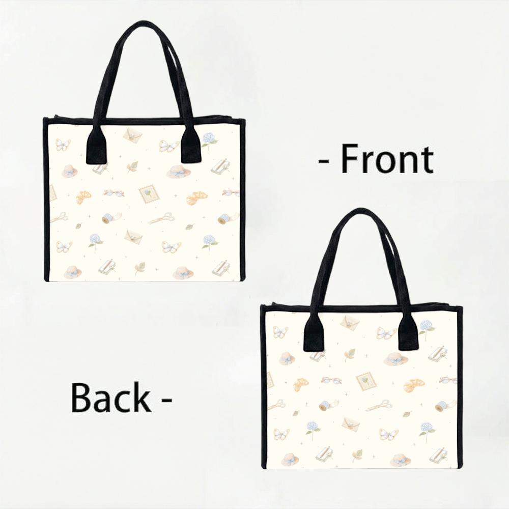 Cute Pattern Tote Bag for Daily Use Portable Casual Handbag Stylish Lightweight Shopping Carry Bag