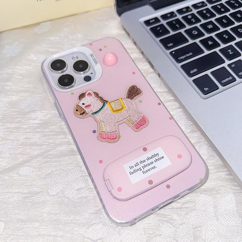 Compatible Apple Little Pony Pink iPhone Case for Models 16/15/14/13ProMax/12