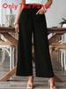 Sheintemu Womens Casual Straight Leg Pants With Polyester And Spandex For Office Wear