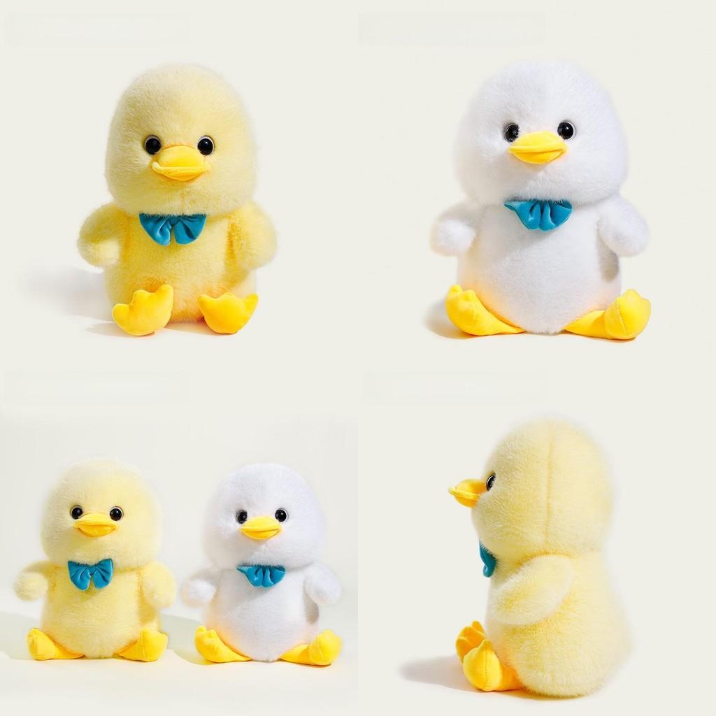 Cute Bow Duck Plush Toy With Short Pile Fabric For Kids And Giftgiving