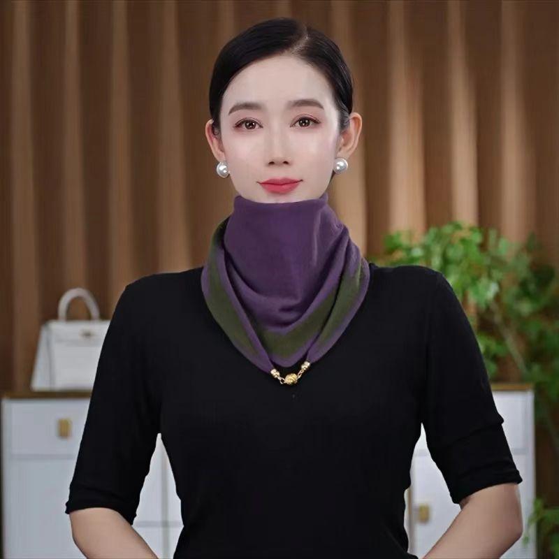 

Новые осенние и зимние теплые квадратные шарфы с магнитной застежкой, треугольные шарфы и хлопковые шарфы, стильные женские ожерелья 35*25CM