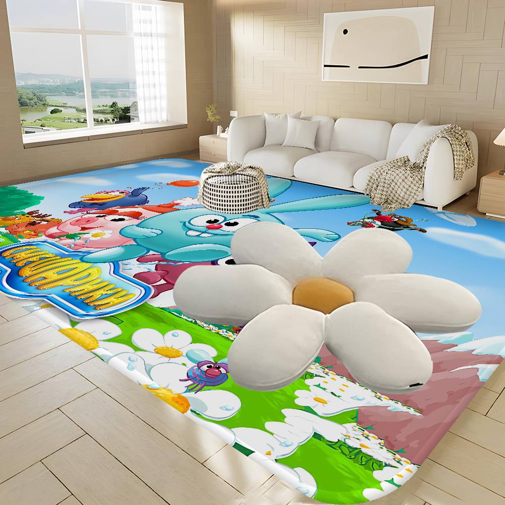 Cartoon K-KikoRiki Hallway Carpet Non-Slip Laundry Room Mat Laundry Decor Balcony Child Living Room Toilet Rug
