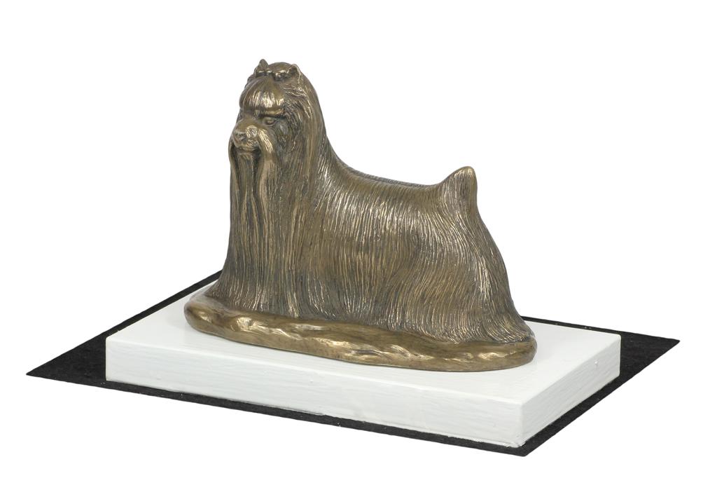 Yorkshire Terrier, York, Jork, Yorkie - Statuetka Psa, Figurka Na Białej Podstawie, Trofeum Na Wystawę Psów Marki Art-Dog