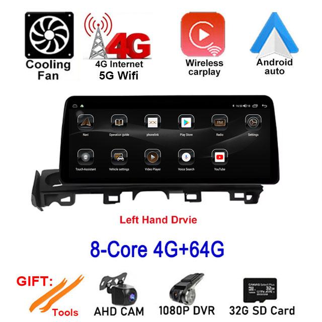12.3‘’ Car Radio Multimedia Player For Mazda ATENZA 2017 - 2019 LHD Android Auto Wireless CarPlay Navigation GPS 4G WIFI