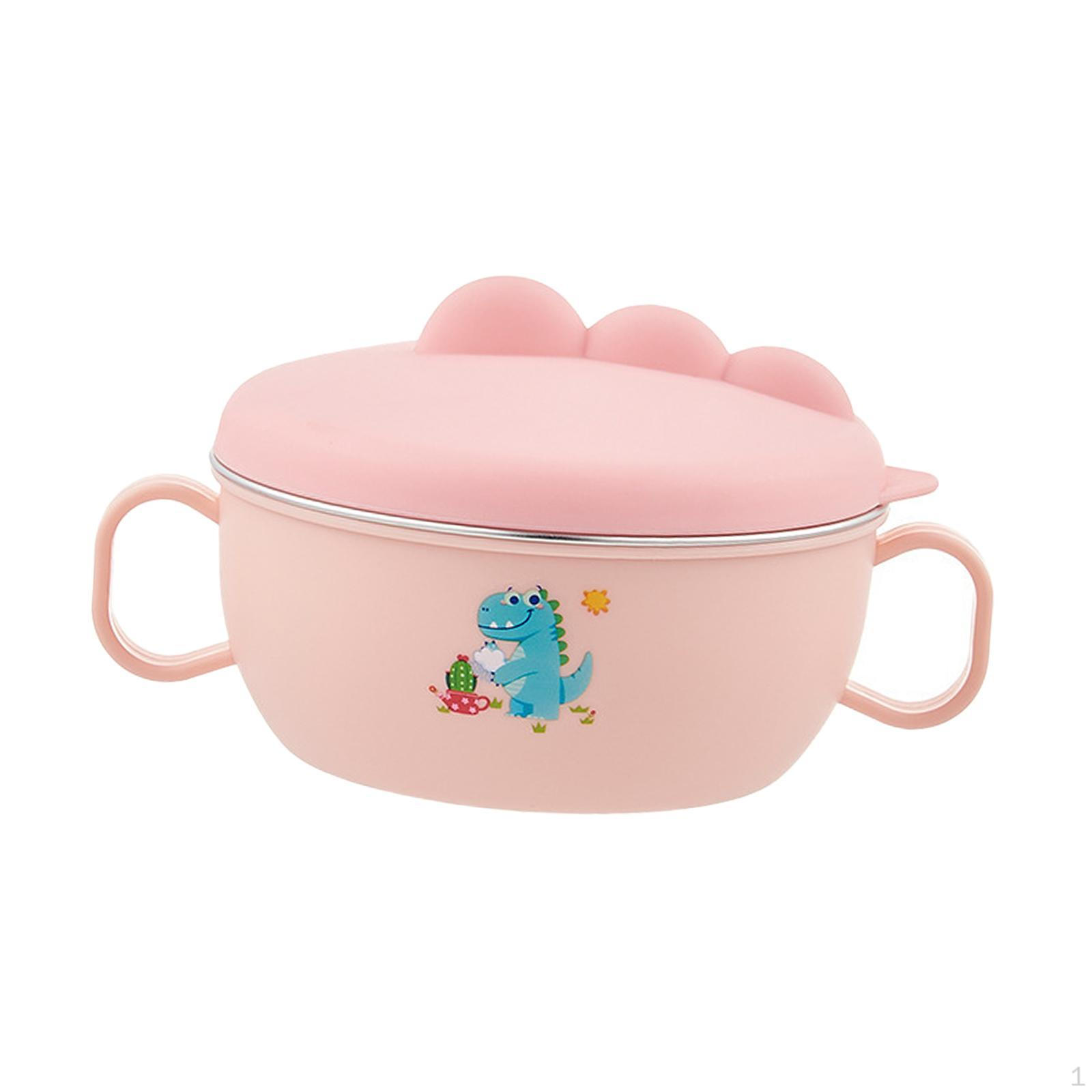 

Детские миски для еды для детей Съемная миска для лапши с рисунком из мультфильма Обучение рису из нержавеющей стали розовый