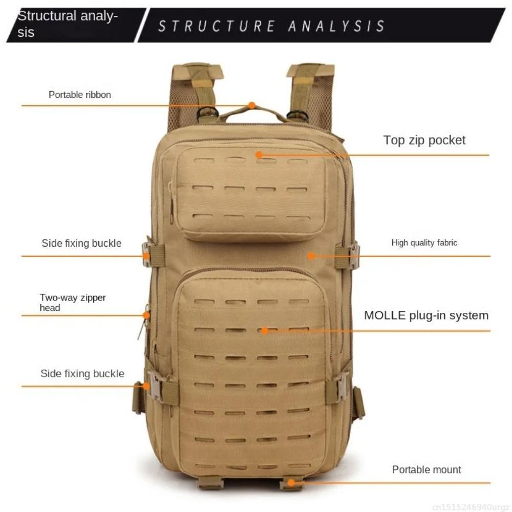 Men's Tactical Climbing Backpack Camouflage Outdoor Hiking Fishing Hunting Camping Rucksack