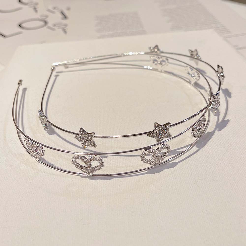 

Girl Rhinestone Letter Korean Zinc Zinc Alloy Hair accessories Pearl hair hoop Star hair band Heart headband