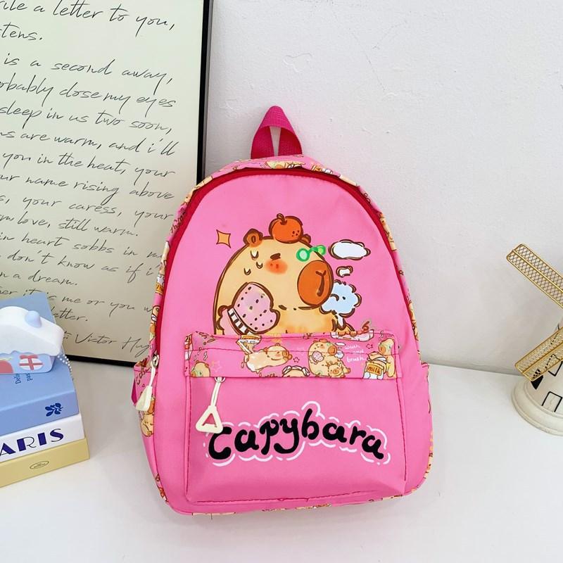 

School bag new kapibara love cartoon love foreign style casual versatile trend bag троянди рожеві кольору