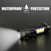 Lanterna LED Mini Q5 Bateria Embutida Zoom Lanterna Lâmpada COB 2000 Lumens Ajustável Exterior À Prova D'água de Emergência Luz de Bolso