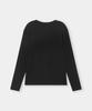 KINETO [E-Fit X Kineto] Sleek Wool Blend Boat Neck Top _Black