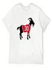T-shirt Brodeur GOAT Séchage Rapide Chemises Amples T-shirt Surdimensionné unisexe