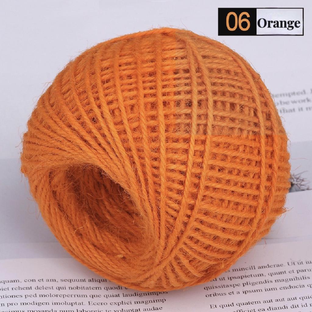 Natural 2MM 50M/Roll Colorful Natural Jute Twine Burlap Rope Burlap String Hemp Rope For DIY Crafts Wedding Gift Wrapping Decor