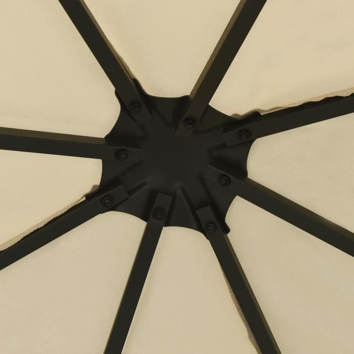 VidaXL Belvédère 3x3 m Crème