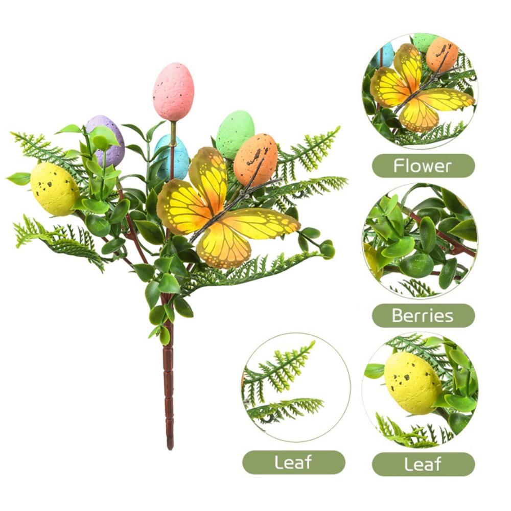 Artificial Eggs Tree Branch Foam Painting Foam Egg New Fake Plant  Festival Party