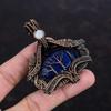 Tree Of Life Faceted Blue Sapphire Pendant Copper Wire Wrapped Pendant Moonstone Pendant Tree Of Life Jewelry Handmade Real Gemstone Pendant