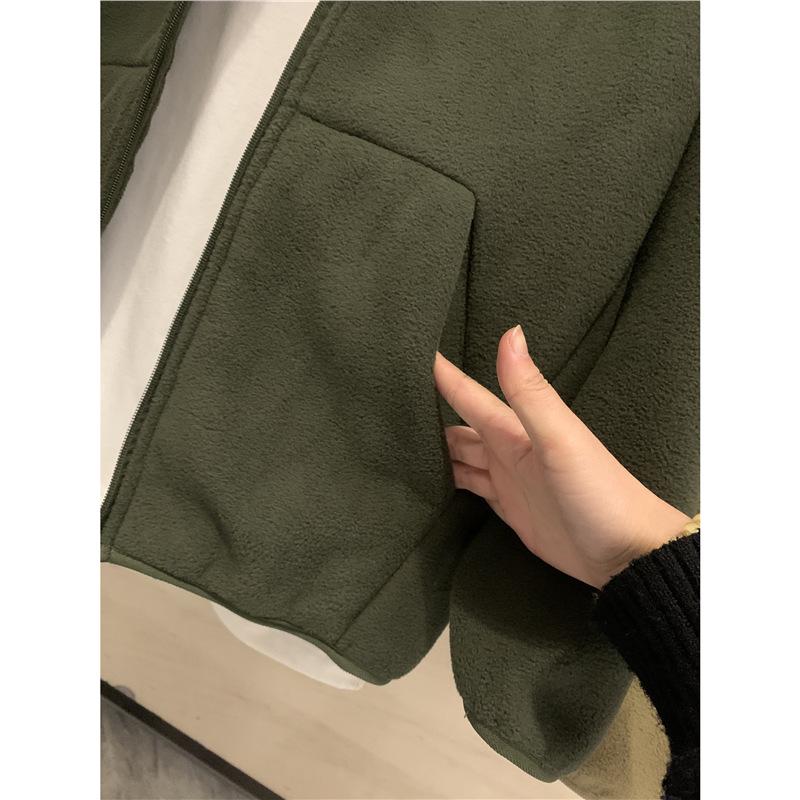 Men's 600G Double-Sided Fleece Hooded Jacket for Fall and Winter
