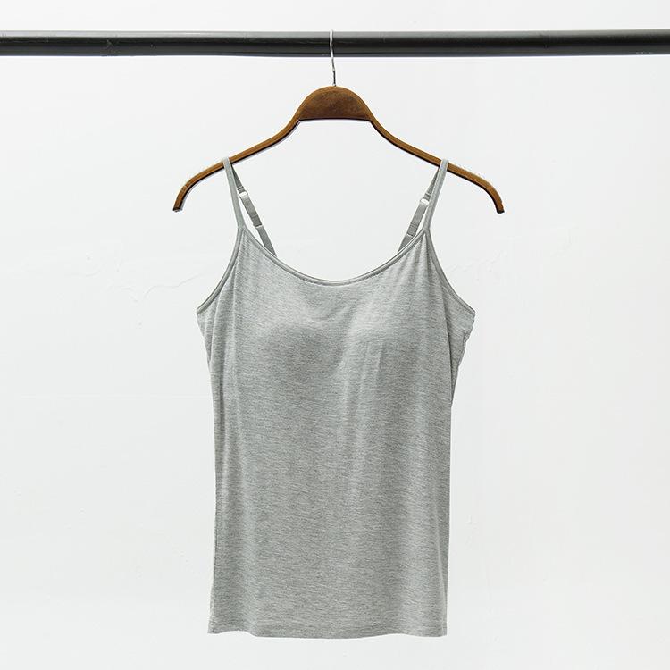 Small Sling Vest Inside, Women's Five-finger Cup Integrated with Chest Pad, Slim Fit, Big U Beautiful Back, High Elastic Backless In Spring and Summer