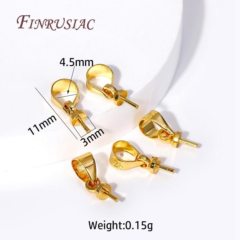 

18K Gold Plated Pinch Pendant Bail,Brass Pendant Clasps Pinch Clip Bail Hooks Connector DIY Handmade Jewelry Making Accessories 20 Pieces