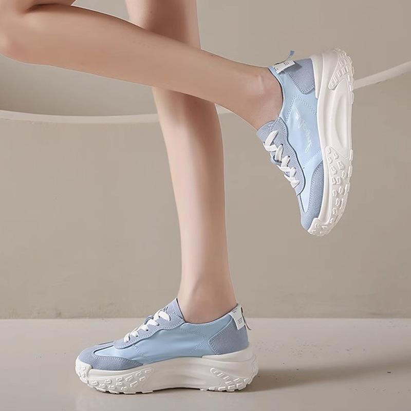 

Туфли для папы Slimming Dad Shoes, женская весенняя новая облегающая спортивная повседневная обувь с толстой подошвой и высокой посадкой из арганового волокна для студентов 40