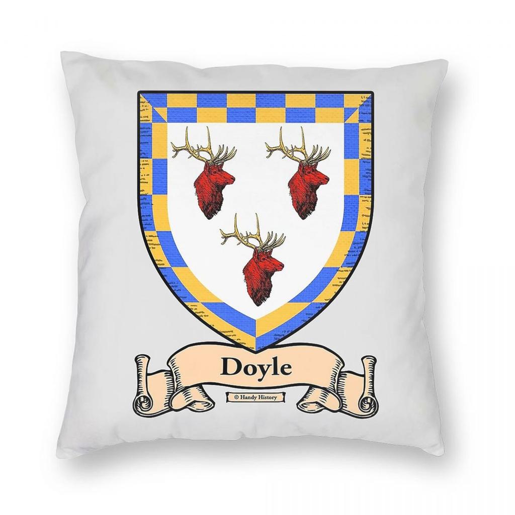 Doyle Coat Of Arms Family Crest Square Pillowcase Polyester Linen Velvet Printed Decorative Throw Pillow Case Room Cushion Cover