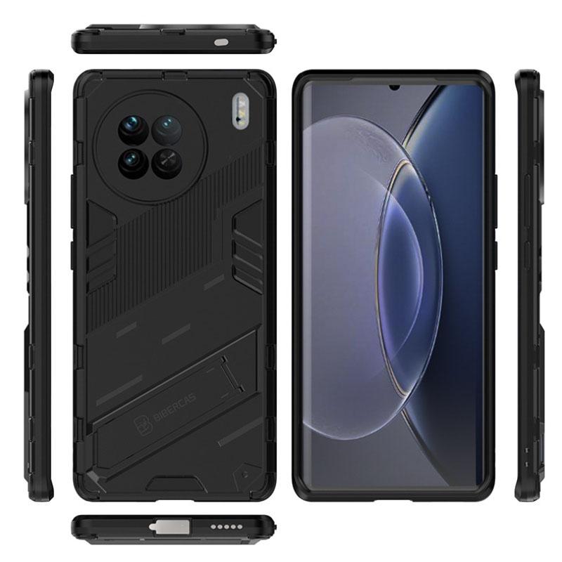 For Vivo X90 Pro Plus 5G Armor Shockproof Phone Case Back Cover Magnetic Kickstand Anti-Fall Protect Coque Cases