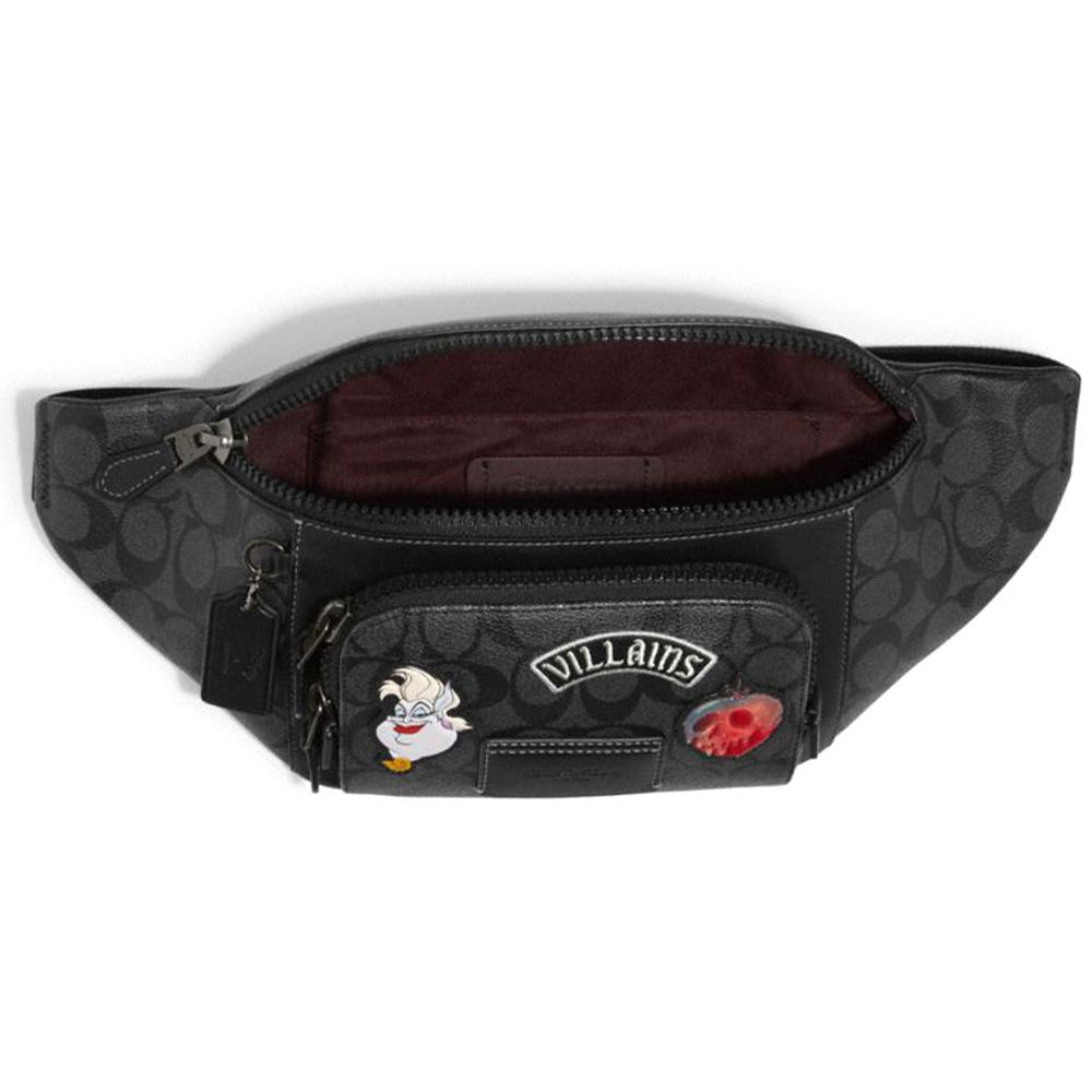 New COACH Cow Leather Fanny Pack Women's Black CC038-QBPHT