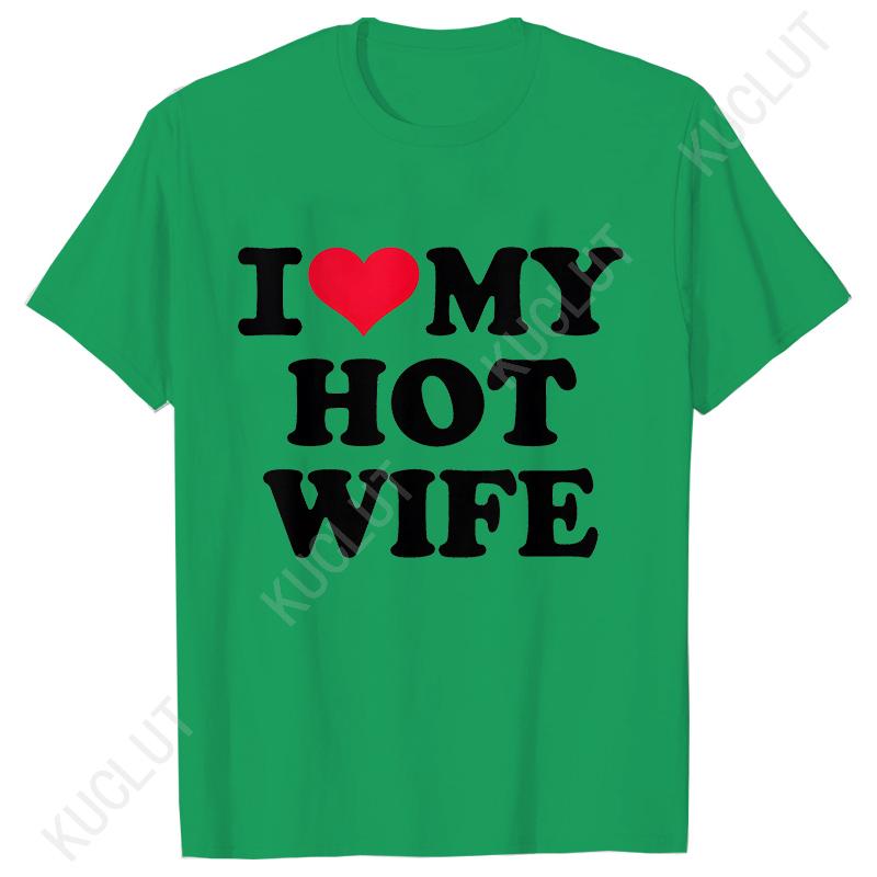 I Love My Wife Men's T-shirts Funny Graphic Tops Y2k Streetwear Fashion Trend Short Sleeve Tees Harajuku Vintage Male Clothing