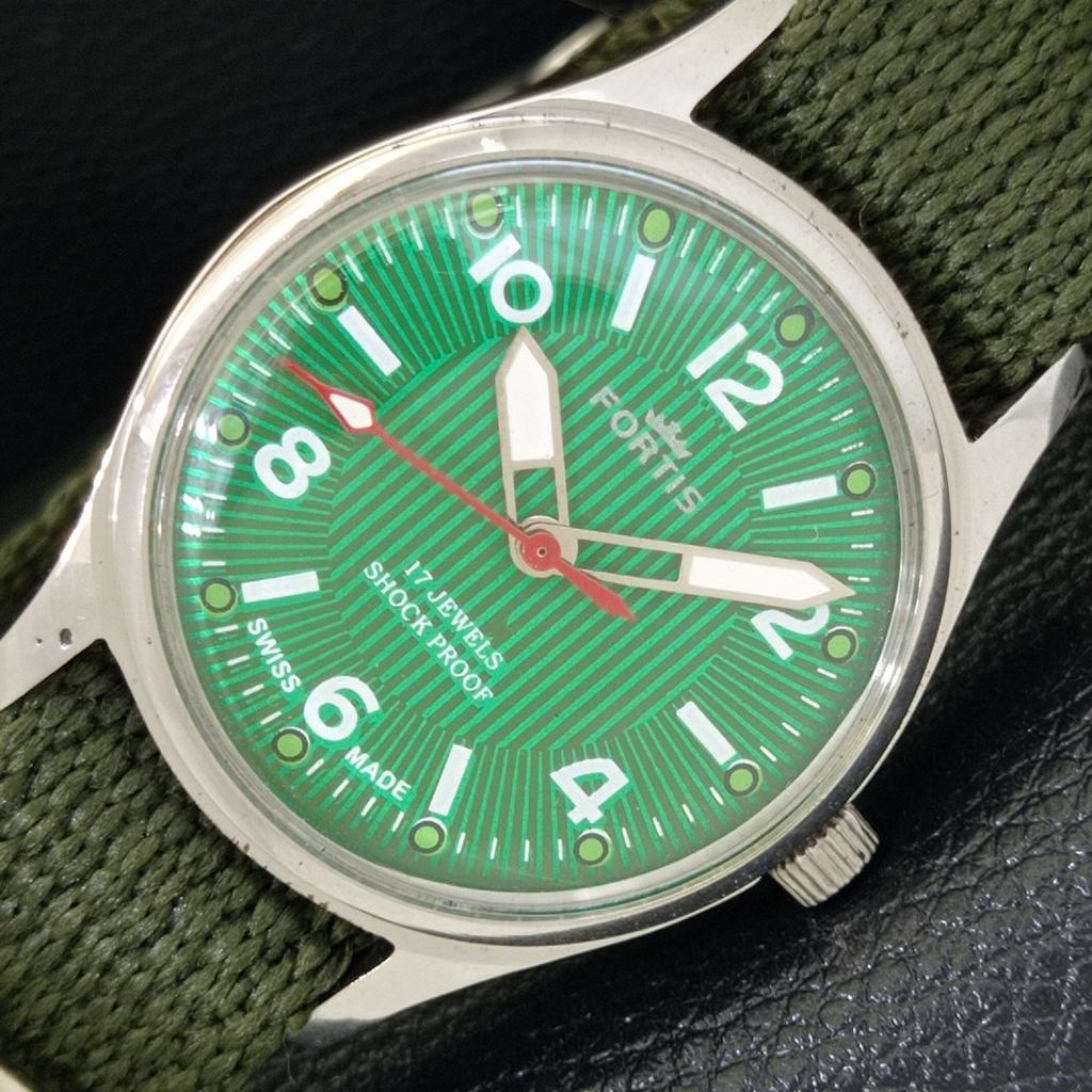 

ВИНТАЖНЫЕ МЕХАНИЧЕСКИЕ ШВЕЙЦАРСКИЕ МУЖСКИЕ ЧАСЫ С ЗЕЛЕНЫМ ЦИФЕРБЛАТОМ a500045-2 R151a-a500045