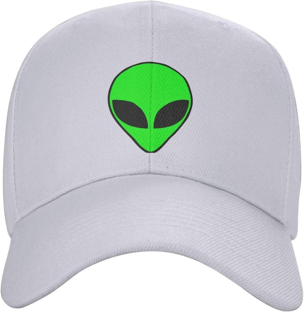 Alien Head Red Baseball Cap Polyester Casual Style Adjustable Outdoor Unisex Adults