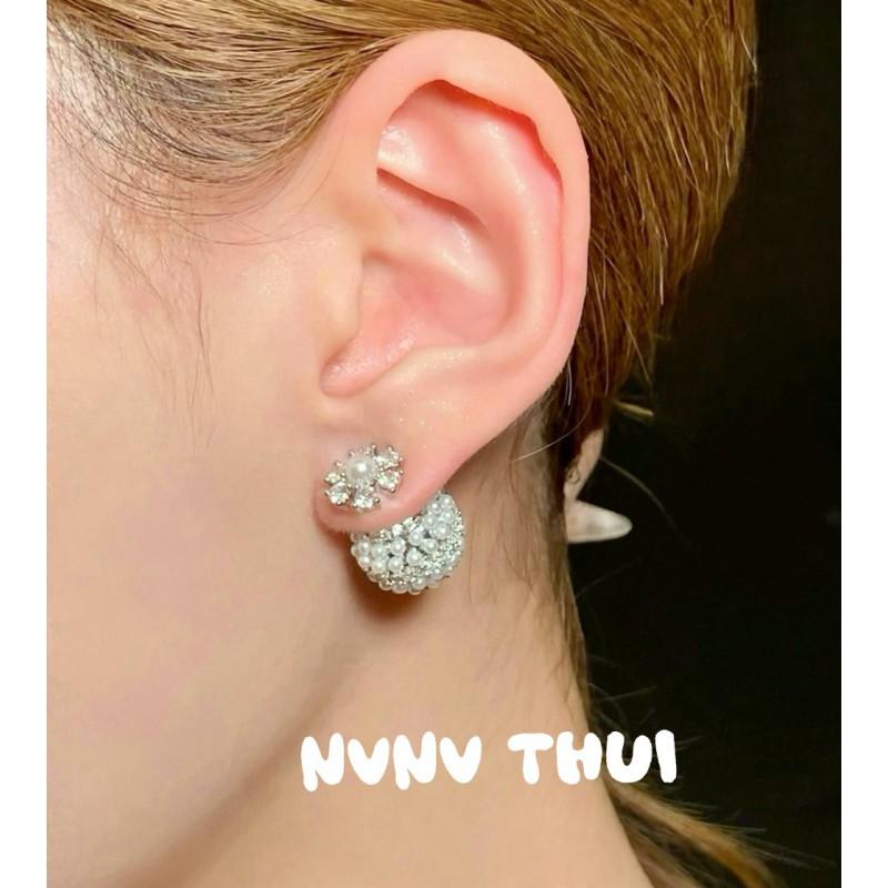 Crystal Sunflower Earrings Set With Glass Beads Cubic Zirconia Floral Drop Women Vintage Style Sterling Post