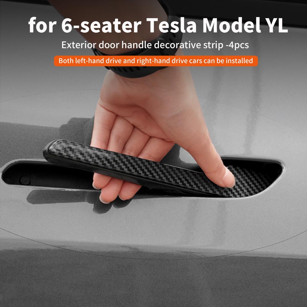 For 6-Seater Tesla Model YL Door Handle Decorative Strip Model Y L Door Handle Protective Strip 4pcs Interior Mirrors 6