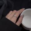 925 Sterling Silver Bow Ring - Women's Adjustable Open Design, Trendy Niche Style Jewelry