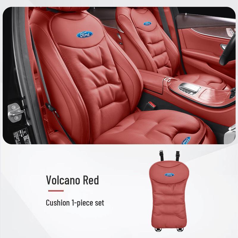 Ford Compatible Nappa Leather Car Seat Cushion: Focus, Escort, Edge, Escape, Kuga, Mondeo - All-Season Universal Fit