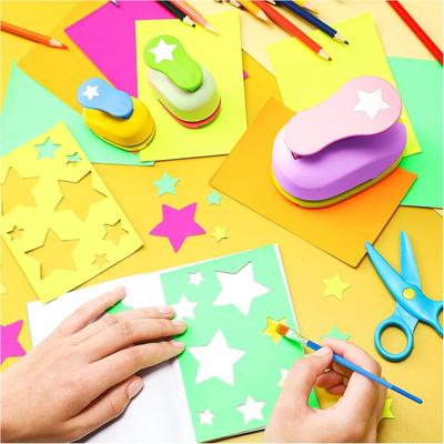 3 Stück Stern Scrapbook Locher DIY Papier Schneidstanze Scrapbooking Arbeitssparend für Loch Prägung