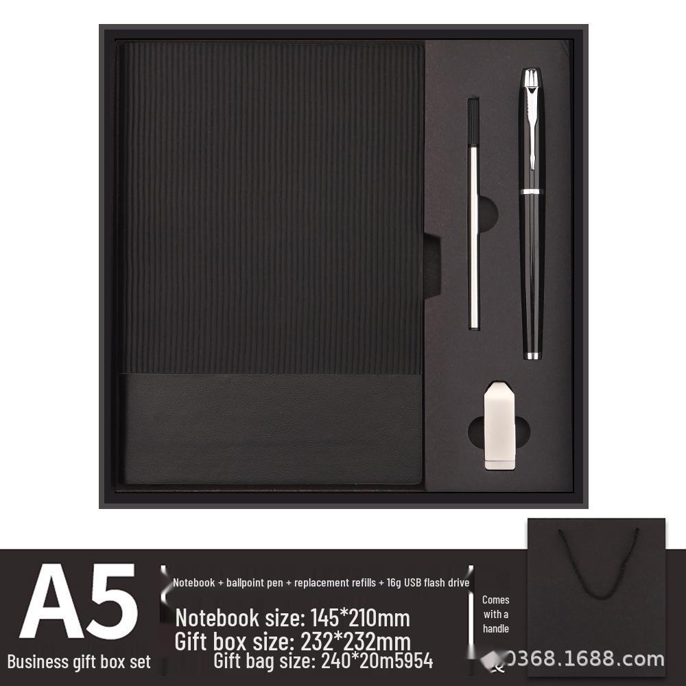 Custom Logo A5 Notebook Gift Box Set: Premium Business Office Souvenir