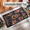 Celebration Party Theme Crystal Velvet Rug Personalized Custom Name Text Soft Floor Mat Home Decor