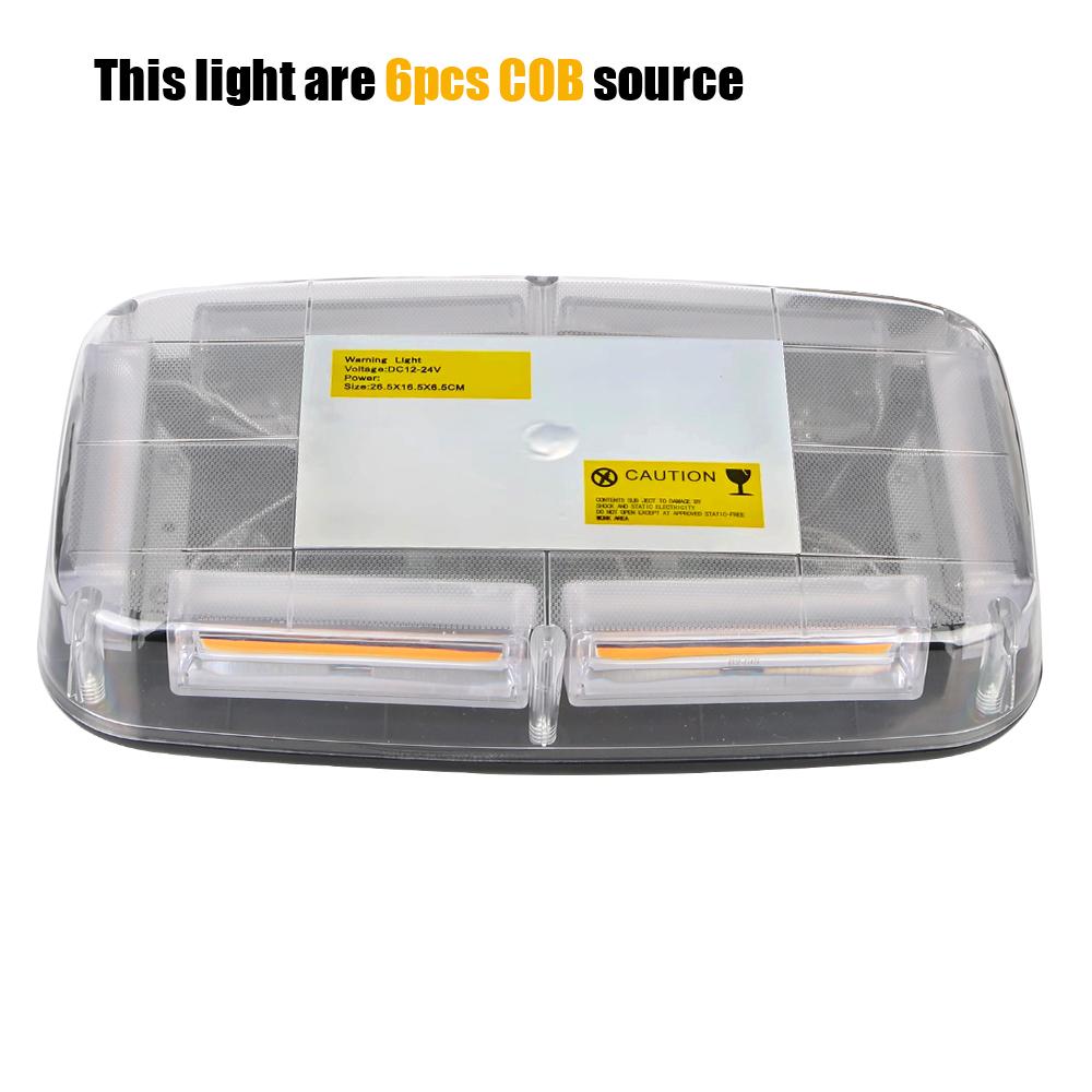 Car Strobe Warning Light Emergency Signal Lamp Vehicle Roof Flashing Beacon DC12~24V Yellow LED COB Ceiling Lamp Car Lights Police Flasher