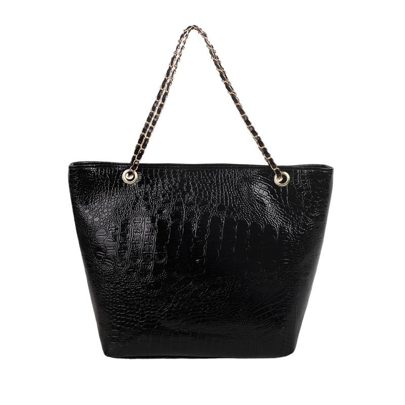 

Модная женская сумка через плечо из искусственной кожи с имитацией крокодиловой кожи, новая универсальная сумка-тоут большой вместимости, высококачественная женская сумка