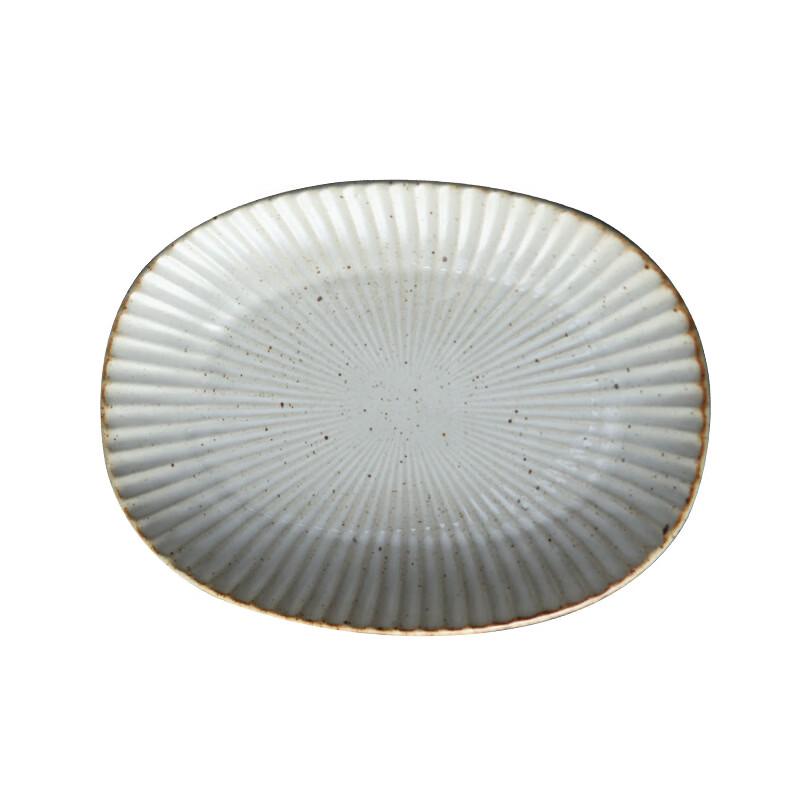 Japanese Handmade Ceramic Divided Appetizer Plate