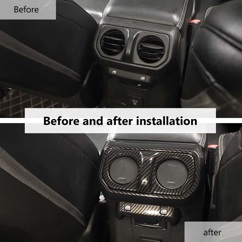 ABS Car Gear Shift Decoration Front Cup Holder Window Switch Cover For Jeep Wrangler JL 2018 Up For JT Gladiator Interior Accessories