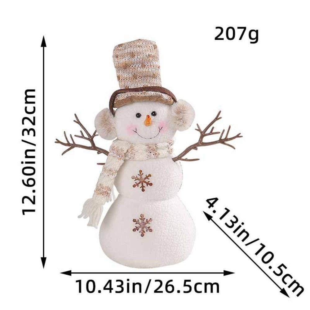 Cute Christmas Snowman Decoration Handmade Snowman Doll Desktop Ornaments  Christmas