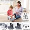3 In 1 Travel Toilet Seat Foldable Silicone Baby Potty Training Seat Gray Blue Pink