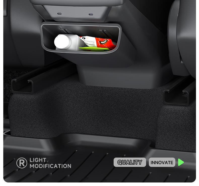 Flannel Anti-Kick Pad for Tesla Model Y/3 Rear Console - Wear-Resistant Protector