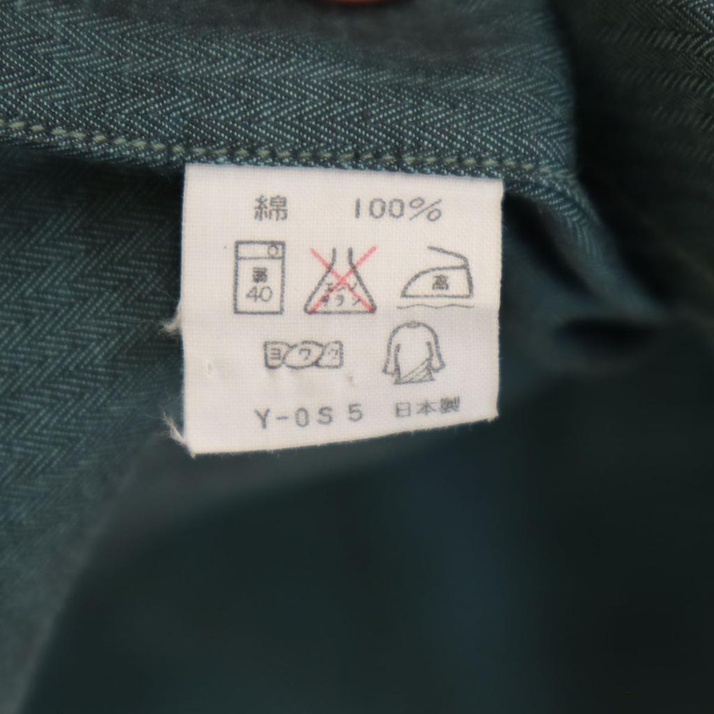 GIVENCHY 90s Made in Japan Old Herringbone Pattern Long sleeve shirt Men's Used