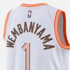 Nike Dri-FIT NBA Wembanyama 1 Spurs 23-24 City Edition SW Jersey Basketball Comfortable Crew Neck Sleeveless Tank Men Jersey White DX8519-102