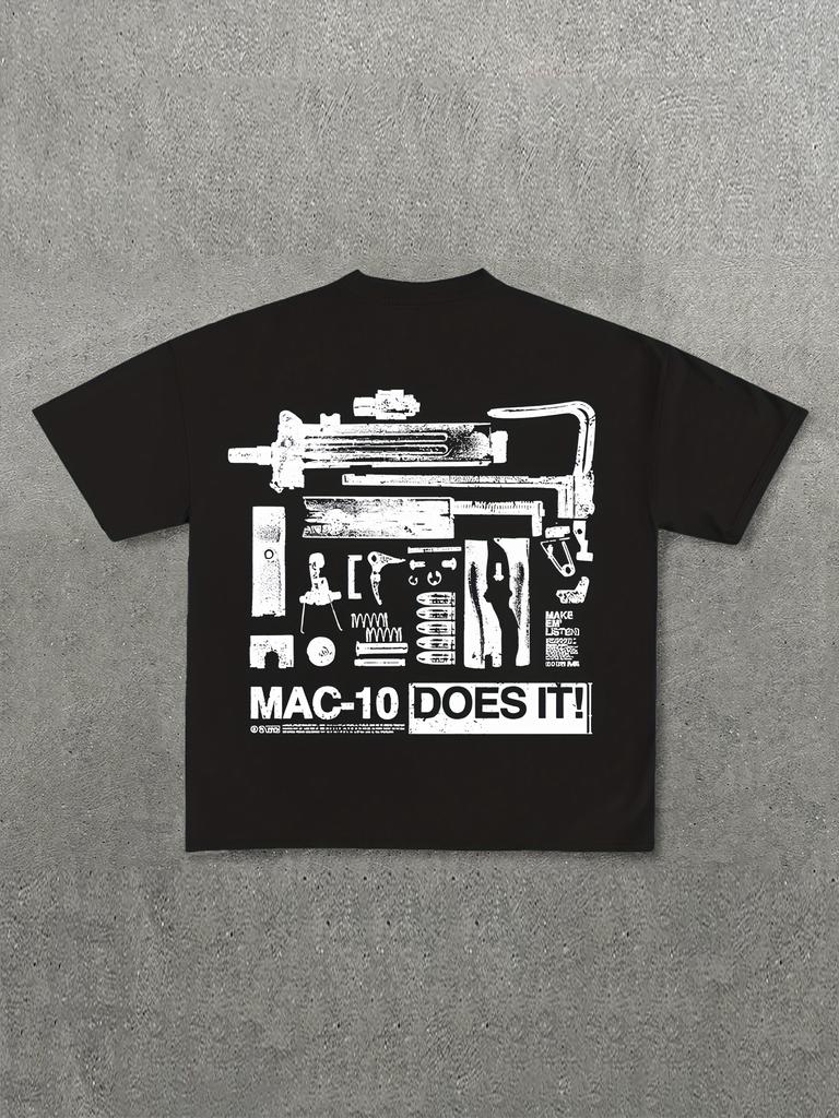 Weapon Dismantling Chart Graphic Printed Cotton T-shirt Summer Short Sleeve Round Neck T-shirt Fashion Outfit 2025 Y2K Tee Tops