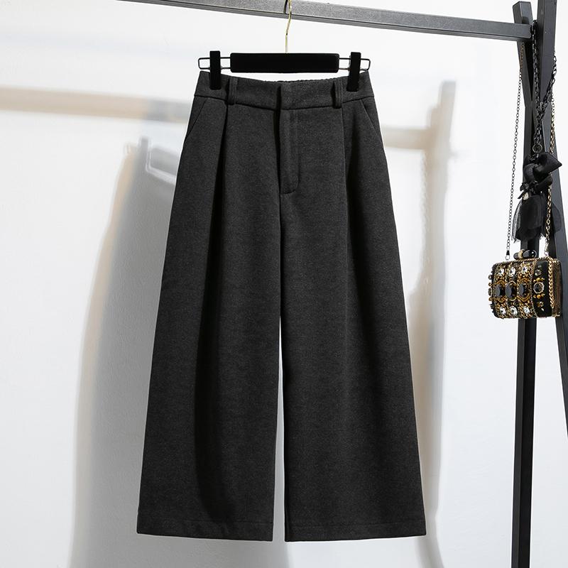 DIMANAF Plus Size Women Long Pants Thick Loose Casual Elastic Waist Vintage Lady Winter Autumn 2025